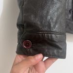 Vintage Santa Fe Leather Brown Full zip Bomber Jacket Lg Moto Photo 4