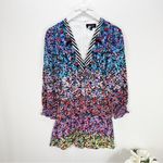 SALONI Eve Mini Dress Multicolor Floral Long Sleeve Size US 0 Photo 2