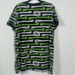 LuLaRoe  Halloween Fall Liv T-Shirt Women's 2XL Neon Green & White Bones Festive Photo 5