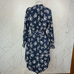 Rebecca Taylor  La Vie Camille Navy Blue Floral Print Dress Size US‎ Small Photo 6