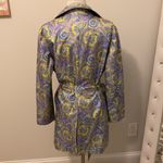 J. McLaughlin Silk Paisley Print Trench Coat Photo 1