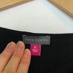 Vince Camuto NWOT Scalloped Eyelet Top Solid Black Blouse Short Sleeve Viscose Photo 5