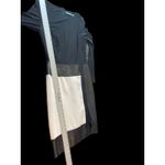 Ralph Lauren Lauren Black Mixed Media Faux Leather Colorblock Long Sleeve Size 4 Photo 7