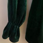 One Clothing Womens Green Velvet Off The Shoulder Top M Medium Long Sleeve Shirt Photo 2