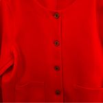 Croft & Barrow Vibrant Red Cardigan Blazer Large Buttons Pockets Holiday XL Photo 2