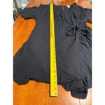 Ava & Viv AVA VIV Womens Black Wrap Romper 1X Short Sleeve V Neck Tie Photo 8