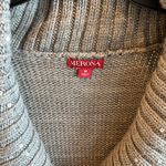 Merona Comfy Sweater Gray Sequin Collar Plunge Neck Roomy Womens Medium Photo 12