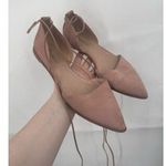 Madewell Arielle D'Orsay Pointed Toe Suede Ankle Wrap Flat in Pink Size 9 Photo 0