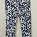 J. McLaughlin  Lexi‎ Jean 6 NWT $178 Skinny Stretch Blue White Willow Bluff Leaf Photo 0