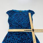 Ralph Lauren Lauren Dress Womens Size 4 Blue Print Twist Front Cap Sleeve Photo 5