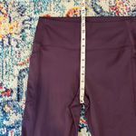 Zyia dark purple knee cropped athletic leggings with pockets Photo 5