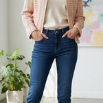 J G Hook Vintage Knit Crop Jacket Sequin Trim Sz 4P Photo 0