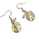 Sea Shell faux Pearl drop Earrings Photo 4