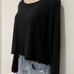 Project Social T  Black Bell Sleeve Sweater XS Oversized Lettuce Trim Whimsigoth Photo 3
