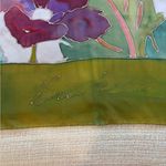 Hand painted Floral Silk Scarf 14 by 56” Pink Photo 5