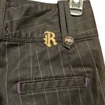 Rich & Skinny Women's SIZE 24 Black Pinstripe wide leg slacks high waisted Photo 2