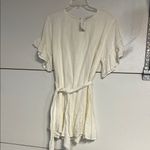 Urban Outfitters  WOMENS LINEN WHITE MINI DRESS NEW MEDIUM BELTED Photo 1