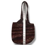 Purple Burgundy Soft Rainbow Wool Knit Felted Purse Satchel Handbag Hippie Photo 4