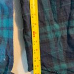 Old Navy  Green and Blue Long Sleeve Button Down Shirt Plaid SZ M Collared Y2K Photo 6