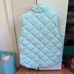 J.Crew Quilted Puffer Vest Aqua Blue Womens Size Medium Streetwear Layering Photo 2