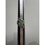 STERLING SILVER NATIVE AMERICAN NAVAJO 925 TURQUOISE & CORAL INLAY WRAP RING LB Blue Photo 8