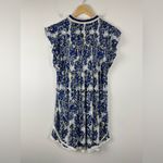 Poupette St. Barth  x Vilebrequin Sasha Mini Dress Blue Floral Women’s Sz L Photo 11