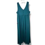Lulus NWT Thoughts of Hue Emerald Green Surplice V-Neck Sleeveless Maxi Dress Photo 6
