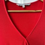 Cupcakes and Cashmere Erick Knit Faux Wrap‎ Top in Red Size Small Photo 6