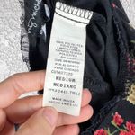 My Michelle  Midi Skirt M Black Floral Whimsigoth Lettuce Hem Romantic Vamp Photo 4