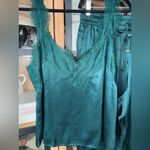 Cami NYC  Silk lace tank top joggers pants trousers pine emerald elsie set Photo 3