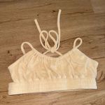 Charlie Holiday  Cream Ruched Tie Front Tank Photo 1