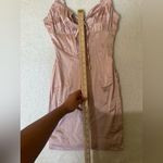 Blanc Clothing Blush Pink Satin Corset Style Slip Dress Photo 4