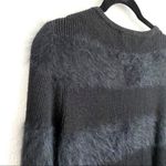 Jaeger  Crew Neck Fuzzy Stripe Sweater Dress Size Medium Photo 5