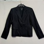 Rafaella  Womens Black 100% Linen Blazer Jacket Size 10 Career Preppy Photo 0