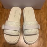 Christian Dior Dior DIORIVIERA DIO(R)EVOLUTION SLIDE Quilted Cannage Leather-Effect Fabric 41 Photo 3