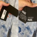 Paige Hoxton Slim Crop Raw Hem Jeans Size 27 Tie Dye blue & white NEW Photo 11
