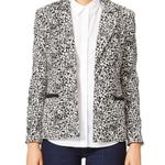 Hunter Bell Casper Black & White Button Closure Blazer Jacket Size 8 Medium M Photo 0