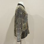 Flashback Velour Patchwork Blazer Jacket Size Small Brown Photo 2