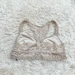 Aerie Lace Floral Racerback Bralette Tan Size Small Photo 1