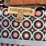 Notations  womens y2k wrap front cap sleeve blouse black/red petite medium Photo 1