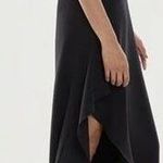 Halston Heritage Halston Effie Cowl Neck Sleeveless Metallic Shimmer Dress Photo 1