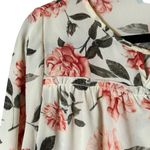 Altar'd State Altar’d‎ State pink green ivory floral babydoll blouse size XS Photo 4