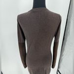 Pink Rose Mini rose brown sweater dress with suede sleeves, size small Photo 4