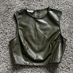 ZARA Leather Cap Sleeve Top Photo 0