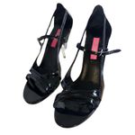 Betsey Johnson Y2K VTG. ‎ CLEAR HEEL BLACK STRAPPY HEELS SIZE 8 Photo 6