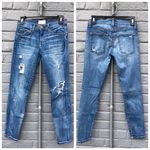 Current/Elliott The Stiletto Distressed Skinny Jeans, Niagara Destroy sz. 24 Photo 9