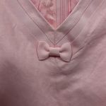 Loft  Ann Taylor Pastel Pink Linen Two Pc Vest Bow Top and Skirt - Petite Size 8 Photo 3