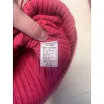 IZOD  Womans M Hot Pink Pullover Cable Knit Sweater Preppy Embroidered Logo Photo 3