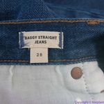 Madewell NEW Baggy Straight Jeans in Dark Worn Indigo Wash, 28 Photo 13