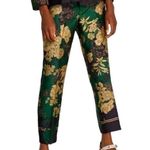 ZARA  Green/Gold Floral Trousers Size M Photo 1